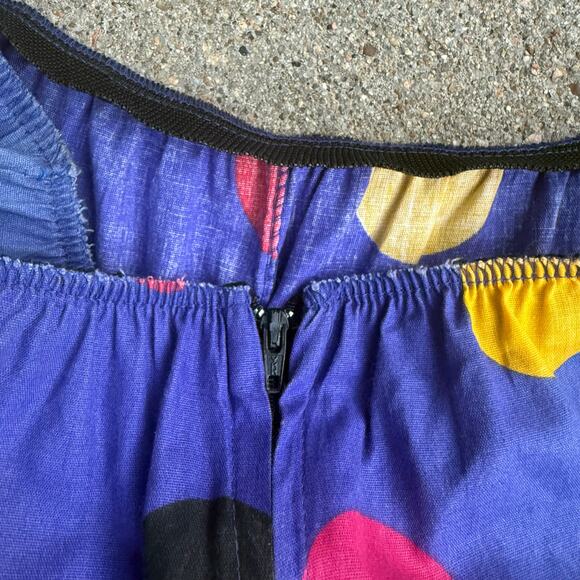 Vintage handmade blue Polkadot clown suit with pom detail on front MEDIUM? - Picture 13 of 13